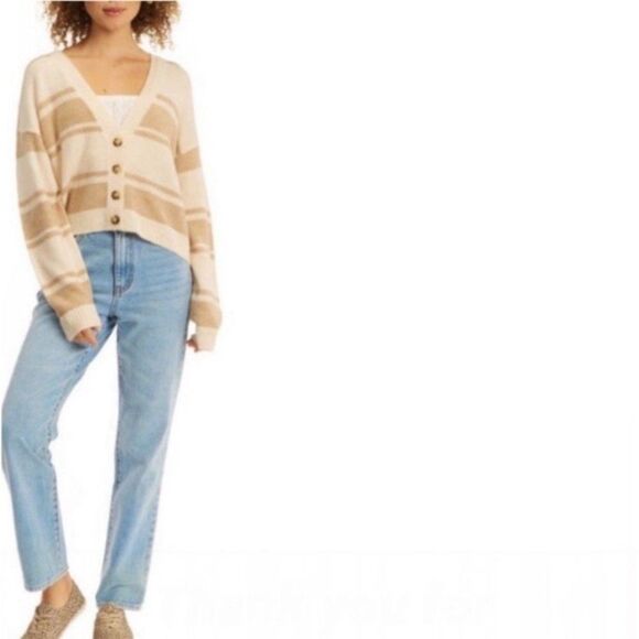 Billabong Sunrise Stripe Cardigan Sweater XL - Picture 3 of 6